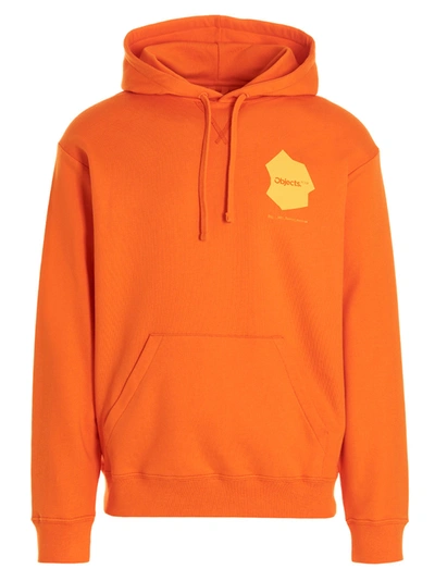 Objects Iv Life Logo-print Long-sleeve Hoodie In Orange