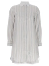 THOM BROWNE STRIPED SHIRT DRESS DRESSES MULTICOLOR