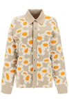 Jacquemus Tan Le Papier 'la Chemise Neve Fleurs' Cardigan In Multicolor