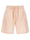 Studio Nicholson Elastic Waistband Lightweight Relaxed Fit Shorts In Pink