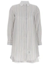 Thom Browne Multicolor Striped Shirt Dress In Multicolor