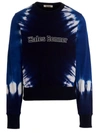 Wales Bonner Embroidered Logo Sweatshirt Tie Dye In Blue