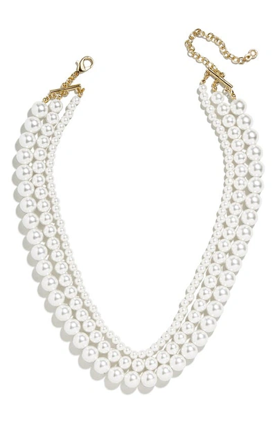 Baublebar Danielle Imitation Pearl Layered Necklace In White