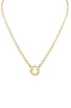Eden Presley Diamond Bezel Necklace In Yellow/white