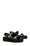 Tory Burch Kira Leather Dual-band Sport Sandals In Perfect Black
