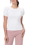 Paige Matcha Puff Sleeve Tee In White