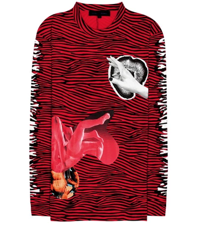 Proenza Schouler Proenza Longsleeve Printed T-shirt In Red-black