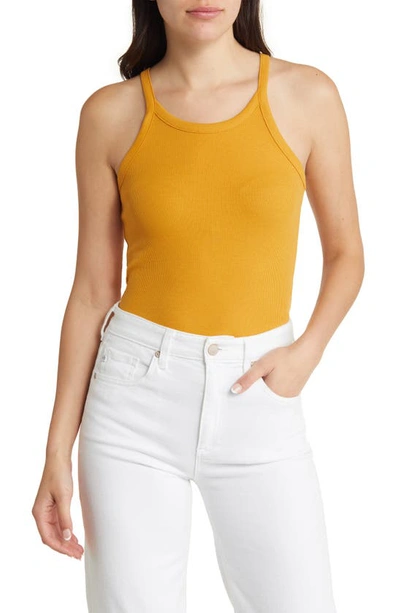 Madewell Brightside '90s Tank In Ochre Fresco