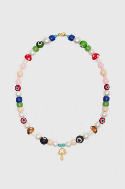 Anine Bing Anine X Bianca Bead Necklace In 14k Gold