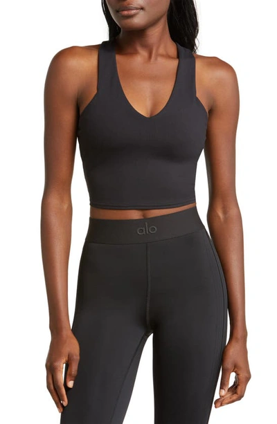 Alo Yoga Real Sports Bra In Black