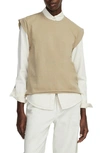 Rag & Bone Michal Linen-blend Muscle Tank In Khaki