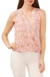 Halogen Surplice Sleeveless Top In Pink Dogwood
