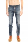 Dsquared2 Navy Distressed 'cool Guy Jean' Denim Pants In Blue