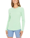 The Upside Solstice Giselle Logo-embroidered Ribbed Stretch-modal Top In Green