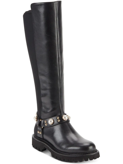 Karl Lagerfeld Renley  Womens Tall Pull On Knee-high Boots In Black