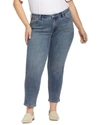 Nydj Plus Stella Womens Tapered Medium Wash Ankle Jeans In Blue