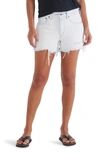 Etica Haven High Waist Relaxed Denim Cutoff Shorts In Desert Island