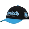 Mitchell & Ness Men's  Black Charlotte Fc Team Script 2.0 Stretch Snapback Hat In Black