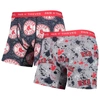 PAIR OF THIEVES PAIR OF THIEVES GRAY/NAVY BOSTON RED SOX SUPER FIT 2-PACK BOXER BRIEFS SET