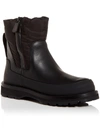 Moncler Rain Don't Care Paneled Leather And Shell Ankle Boots In Black