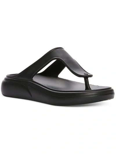 Stuart Weitzman Stuflex T-strap Slide Sandal In Black