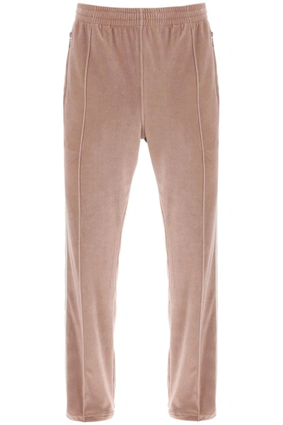 Needles Velour Narrow Track Pant In Old Rose