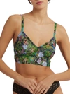 Hanky Panky Printed V-neck Retro Lace Bralette Voices On The Veranda In Multicolor