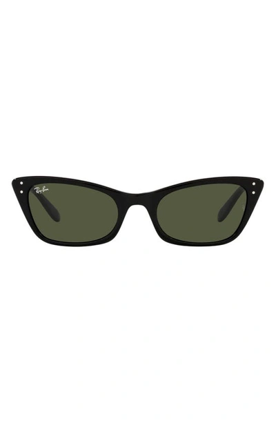 Ray Ban Lady Burbank Sunglasses Black Frame Green Lenses 52-20