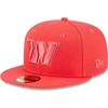 New Era Red Washington Commanders Color Pack Brights 59fifty Fitted Hat In Red