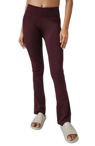 Fp Movement Zen Again High Waist Flare Leggings In Fig Jam