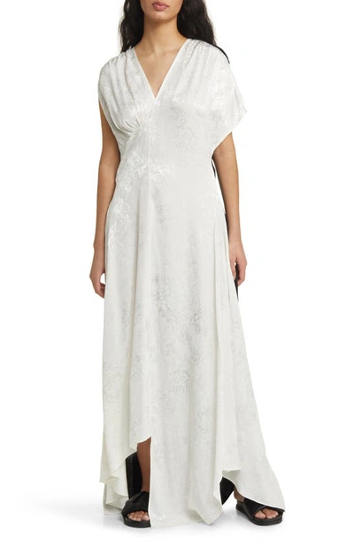 Topshop Colorblock Jacquard Dress In White/black