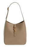 Saint Laurent Le 5 À 7 Supple Small Leather Shoulder Bag In Dusty Grey