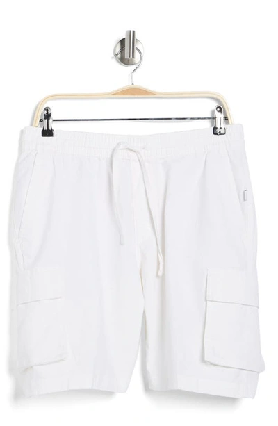 Onia Linen Blend Pull-on Cargo Shorts In White