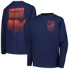 OUTERSTUFF YOUTH NAVY TEAM USA ON THE MAP LONG SLEEVE T-SHIRT