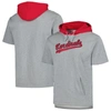 Mitchell & Ness Men's  Heather Gray St. Louis Cardinals Postgame Short Sleeve Pullover Hoodie In Heather Gray