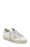 Golden Goose Hi Star Embossed Leather Low-top Sneakers In White/ Silver