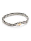John Hardy WOMEN'S CLASSIC CHAIN HAMMERED STATION STERLING SILVER SMALL BRACELET,0400091222986