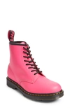 Dr. Martens 1460 Smooth Leather Lace Up Boots In Clash Pink Smooth