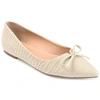 Journee Collection Women's Devalyn Pointed Toe Flats Women's Shoes In White