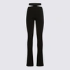 ANDREA ADAMO ANDREĀDAMO BLACK VISCOSE BLEND TROUSERS