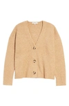 Madewell Cameron Ribbed Crop Cardigan In Heather Ash