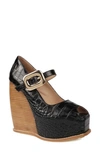 ZIGI PHILIPAH PEEP TOE PLATFORM WEDGE SANDAL