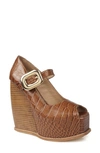 ZIGI ZIGI PHILIPAH PEEP TOE PLATFORM WEDGE SANDAL