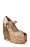 ZIGI ZIGI PHILIPAH PEEP TOE PLATFORM WEDGE SANDAL