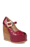 ZIGI PHILIPAH PEEP TOE PLATFORM WEDGE SANDAL