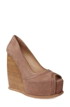 ZIGI DOMENIKA PEEP TOE PLATFORM WEDGE SANDAL