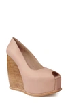 ZIGI ZIGI MILLUH PEEP TOE PLATFORM WEDGE SANDAL