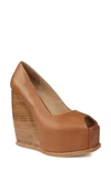 ZIGI MILLUH PEEP TOE PLATFORM WEDGE SANDAL