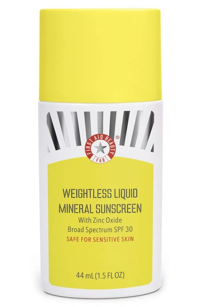 First Aid Beauty Weightless Liquid Mineral Sunscreen With Zinc Oxide Spf 30 1.5 oz / 44 ml