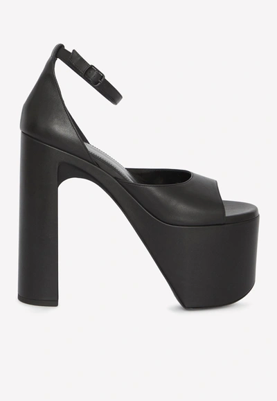 Balenciaga Camden 160 Platform Sandals In Calf Leather In Black